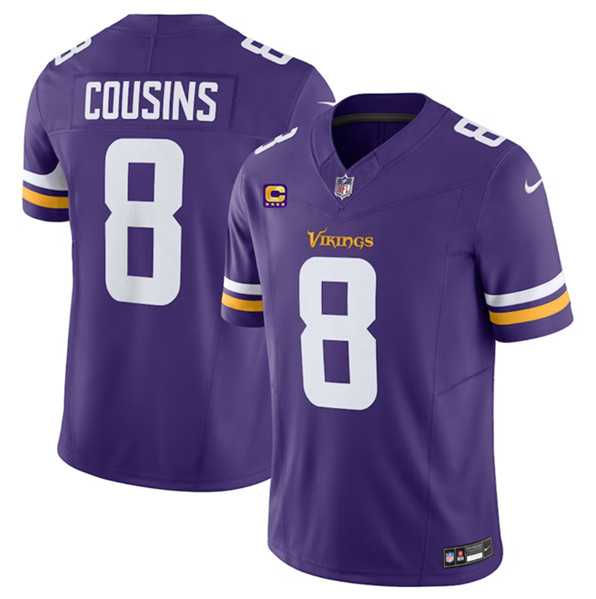 Men & Women & Youth Minnesota Vikings #8 Kirk Cousins Purple 2023 F.U.S.E. With 4-Star C Patch Vapor Untouchable Limited Jersey->minnesota vikings->NFL Jersey